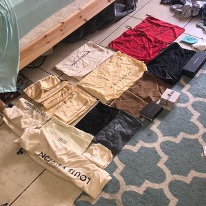 Make offer Bundle of 18 designer dust bags/ boxes